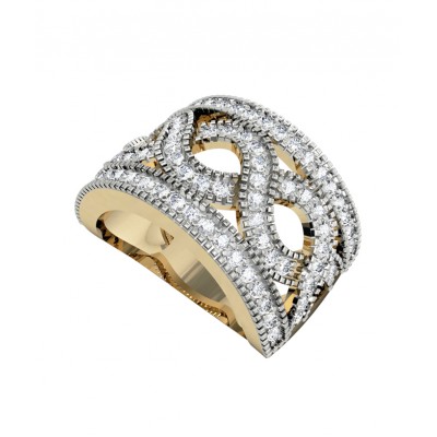 Stylish wide diamond Band